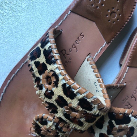 Jack Rogers Jacks Calfhair Sandals - Size 7 - Picture 1 of 3